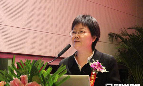 国脉互联总经理、首席规划师郑爱军在现场发布《第四届（2014）中国智慧城市发展水平评估报告》