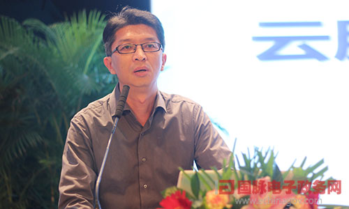 在"2014中国智慧政府发展年会"上，开普互联副总经理郑峻发表主题演讲